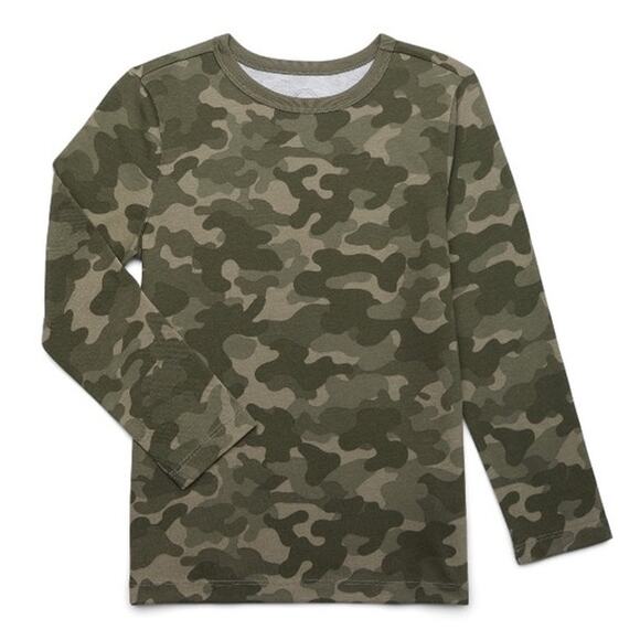 Wonder Nation Boys Long Sleeve Kid Tough T-Shirt, Sizes 18 XXL Camo NWT - Picture 1 of 2